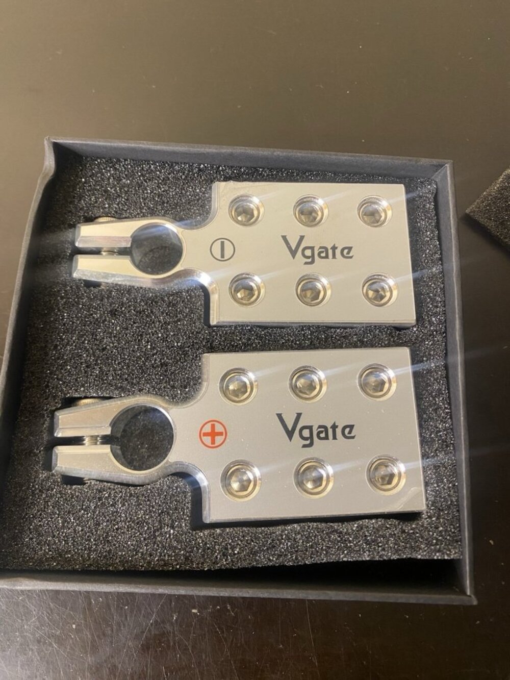 Vgate 6x00(2/0)AWG Gauge Lead-Acid Battery Terminals Clamp-Positive and Negative